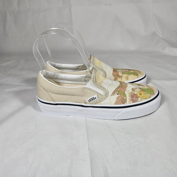 Vans Cream and Green Desert Sneakers with Slip-On Design Boy's size 3.5 Women 5 - Picture 5 of 8